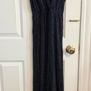 Elegant Black Sparkle Maxi Dress